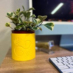 Snake Planter, 3D Printed Planter With Drainage, Saucer, Flower Pot, Unique - thumbnail 3