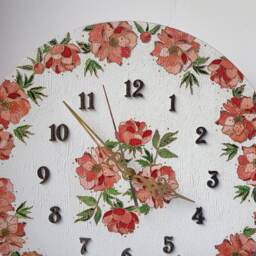 Handmade Wall Clock Mixed Media Art, 11.8 Inch - thumbnail 3