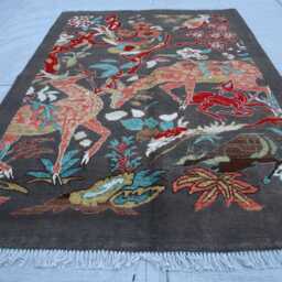 4x6 Ft Kazak Pictorial Afghan Luxury Rug, Super Medallion New Geometric Rug, Hand Knotted Carpet, Rug For Living Room - thumbnail 2