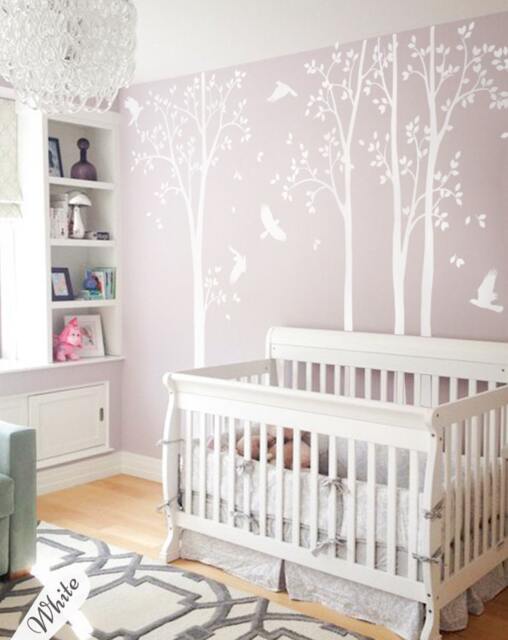 White Birch Tree Wall Decals Birch Trees Decal Removable Tree Vinyl For Living Nursery Room Tattoos Kw008_2 - image 1