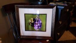 Bee Loving His Flower Framed Print - thumbnail 1