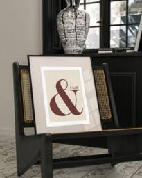 And Chill Ampersand Poster, Beige Quote Print, Retro Typography Minimalist Home Decor, Modern Slogan Wall Art, Office, Lounge, A2 A1 - thumbnail 1