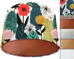 Floral Scandi Lampshade Modern Botanical Ceiling Or Table Light - thumbnail 1