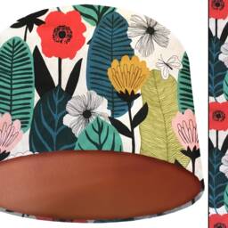 Floral Scandi Lampshade Modern Botanical Ceiling Or Table Light - thumbnail 2