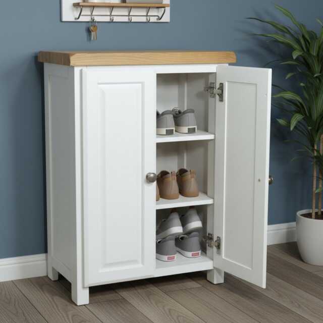 Painted Storage Cabinet Hallway, Kitchen, Living Room Storage, Assembled - image 1