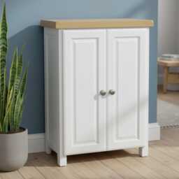 Painted Storage Cabinet Hallway, Kitchen, Living Room Storage, Assembled - thumbnail 2
