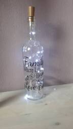 Handcrafted Family Quote Led Bottle Lamp