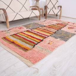 Moroccan Rug, Berber 5x8 Ft, Colorful Area Rug - thumbnail 3