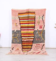Moroccan Rug, Berber 5x8 Ft, Colorful Area Rug - thumbnail 1