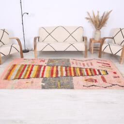 Moroccan Rug, Berber 5x8 Ft, Colorful Area Rug - thumbnail 2