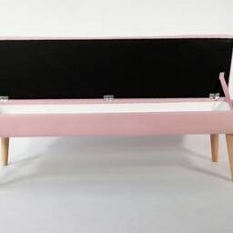 Bench, Powder Pink Bench, Decorative Bench Rossi Furniture 80 cm - thumbnail 2