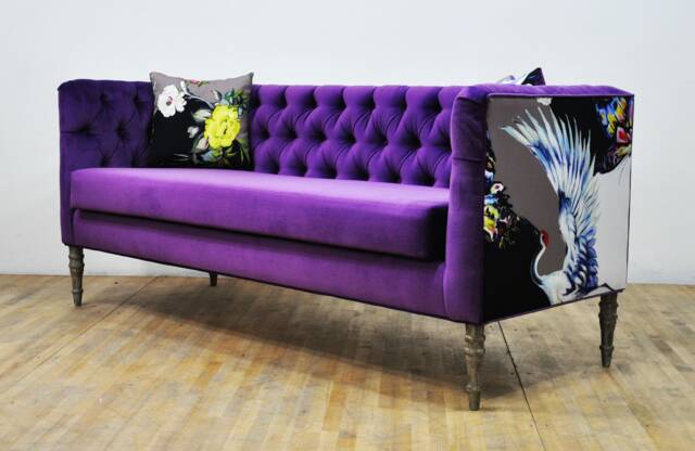 "Loveseat - Purple ""3 Seater Sofa" - image 1