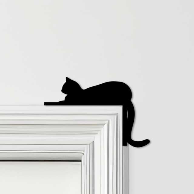 Door Topper Relaxing Cat Various Colours Top Of Decorative Sign - Sign, Novelty Wall Decor, Frame Art, Art - image 1