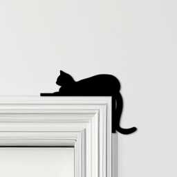 Door Topper Relaxing Cat Various Colours Top Of Decorative Sign - Sign, Novelty Wall Decor, Frame Art, Art - thumbnail 1