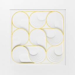 stunning Wall Art Textured Geometric Shapes Romantic Framed Wall D??cor - thumbnail 3