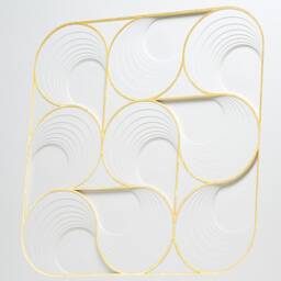 stunning Wall Art Textured Geometric Shapes Romantic Framed Wall D??cor - thumbnail 2