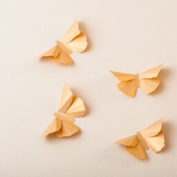 3D Butterflies, Butterfly Wall Decal, Art, Gender Neutral Baby Shower Decorations, Gold Metallic Decor - thumbnail 3