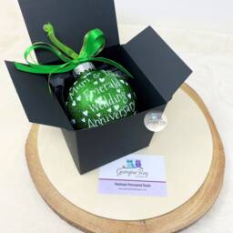 55Th Emerald Wedding Anniversary Gift, Ornament, Christmas Bauble, 55 Years Married Keepsake 2026 - thumbnail 4