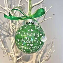 55Th Emerald Wedding Anniversary Gift, Ornament, Christmas Bauble, 55 Years Married Keepsake 2026