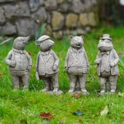 Mr Mouse Stone Statue - Wind in The Willows Animal Garden Ornament Outdoor Ratty - thumbnail 3