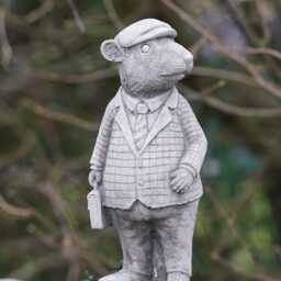 Mr Mouse Stone Statue - Wind in The Willows Animal Garden Ornament Outdoor Ratty - thumbnail 2