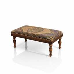 Vintage Ottoman Bench, Coffee Table, Upholstered Kilim Rug Chair, Foot Stool, Pouf