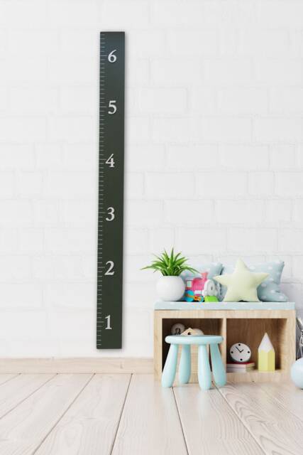3D Personalized Growth Chart - Wood Wall Ruler Nursery Decor Playroom Toddler Room Art - image 1
