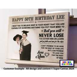 Son Happy Birthday Handmade Custom Word Art Picture Quote Wall Framed Canvas Print Card Gift Present For - thumbnail 2