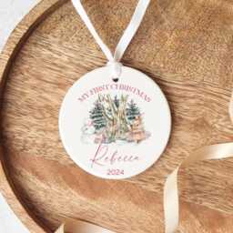 Personalised Baby's First Christmas Decoration, Christmas Ornament Gift, Baby Girl Gift, Keepsake Bauble Gift, Christmas Decoration - thumbnail 4