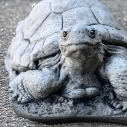 Concrete Turtle Sculpture Outdoor Figurine Garden Statue Stone Animal Decoration Wildlife Ornament Handmade Lover Gift - thumbnail 4