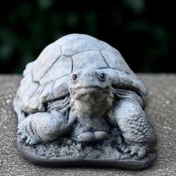 Concrete Turtle Sculpture Outdoor Figurine Garden Statue Stone Animal Decoration Wildlife Ornament Handmade Lover Gift - thumbnail 2