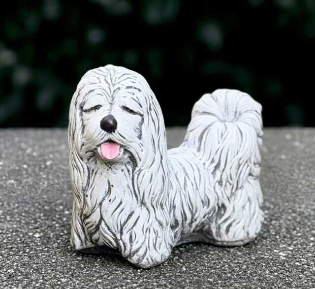 Realistic Shih Tzu Garden Statue Concrete Dog Sculpture Fantasy Shih Tzu Figurine Outdoor Decor Pet Memorial Gift For Lovers - image 1