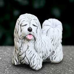 Realistic Shih Tzu Garden Statue Concrete Dog Sculpture Fantasy Shih Tzu Figurine Outdoor Decor Pet Memorial Gift For Lovers - thumbnail 3