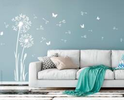 Wall Sticker Dandelion Flying Seeds Butterflies Decal Mural Vinyl Decor W332 - thumbnail 1