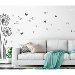 Wall Sticker Dandelion Flying Seeds Butterflies Decal Mural Vinyl Decor W332 - thumbnail 2