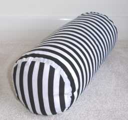 "6x16 Bolster Pillow Cylinder Cover Round Neckroll Case Black & White Cushion Sham Stripes Stripe 16""x6"