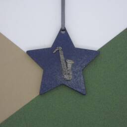 Saxophone Christmas Decoration - Ornament Music Gift Jazz Lover Charm Student - thumbnail 2