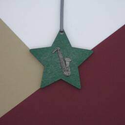 Saxophone Christmas Decoration - Ornament Music Gift Jazz Lover Charm Student - thumbnail 3