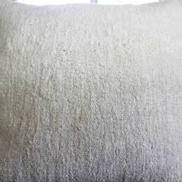 Vintage Handwoven Kilim Cushion Cover - Hemp/Wool/Linen, 20 Inch - thumbnail 2