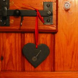 Banjo Design Slate Heart - Christmas Ornament 2026 Tree Decoration Gifts Folk Music Gift Mum Dad - thumbnail 4