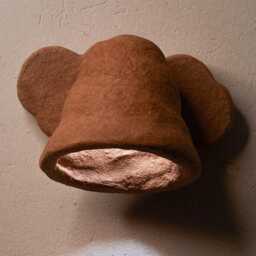 Ceramic Wall Bell Sconce - 1 Lamp, Clay Mounted Lights, Fancy Jar Light For Bedroom, Living Room, Bathroom - Pecherni - thumbnail 1