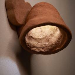 Ceramic Wall Bell Sconce - 1 Lamp, Clay Mounted Lights, Fancy Jar Light For Bedroom, Living Room, Bathroom - Pecherni - thumbnail 2