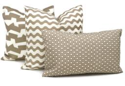 Schumacher Studio Bon Tan Honeycomb Pillow Cover Indoor Outdoor Accent - thumbnail 1