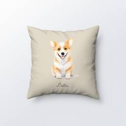 Custom Pet Pillow, Dog Pillow From Photo, Memorial, Cat Portrait Personalized Gift Lover, Loss - thumbnail 1