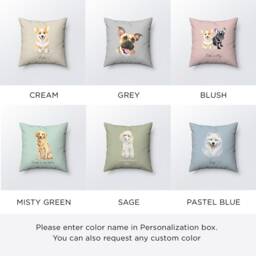 Custom Pet Pillow, Dog Pillow From Photo, Memorial, Cat Portrait Personalized Gift Lover, Loss - thumbnail 2