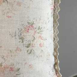 Peony & Sage Millie Linen Cushion Cover, Antique Lace Edge - thumbnail 3