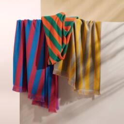 Personalized Turkish Beach Towel, Striped Organic Cotton, Quick Dry - 40x70 - thumbnail 4