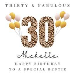 Personalised Bestie 30Th Birthday Candle Gift Card Hamper Cards B - thumbnail 4