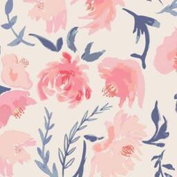 Pink, Navy Water Color Crib Sheet/Fitted Sheets/Baby Girl Nursery Bedding/ - thumbnail 3