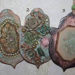 Handmade Stone Hamsa Wall Hanging Middle Eastern Home Decor - 6x4 - thumbnail 3